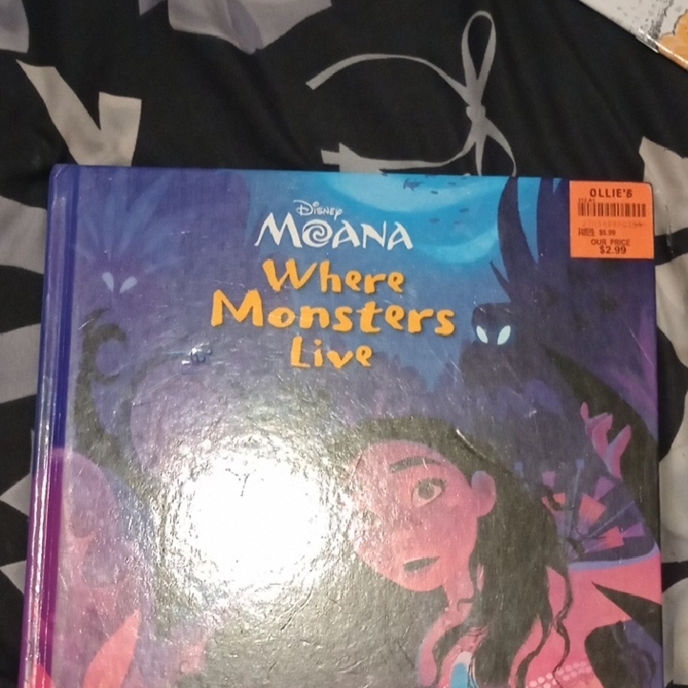 Disney Moana Where Monsters Live Book - Blue and Purple